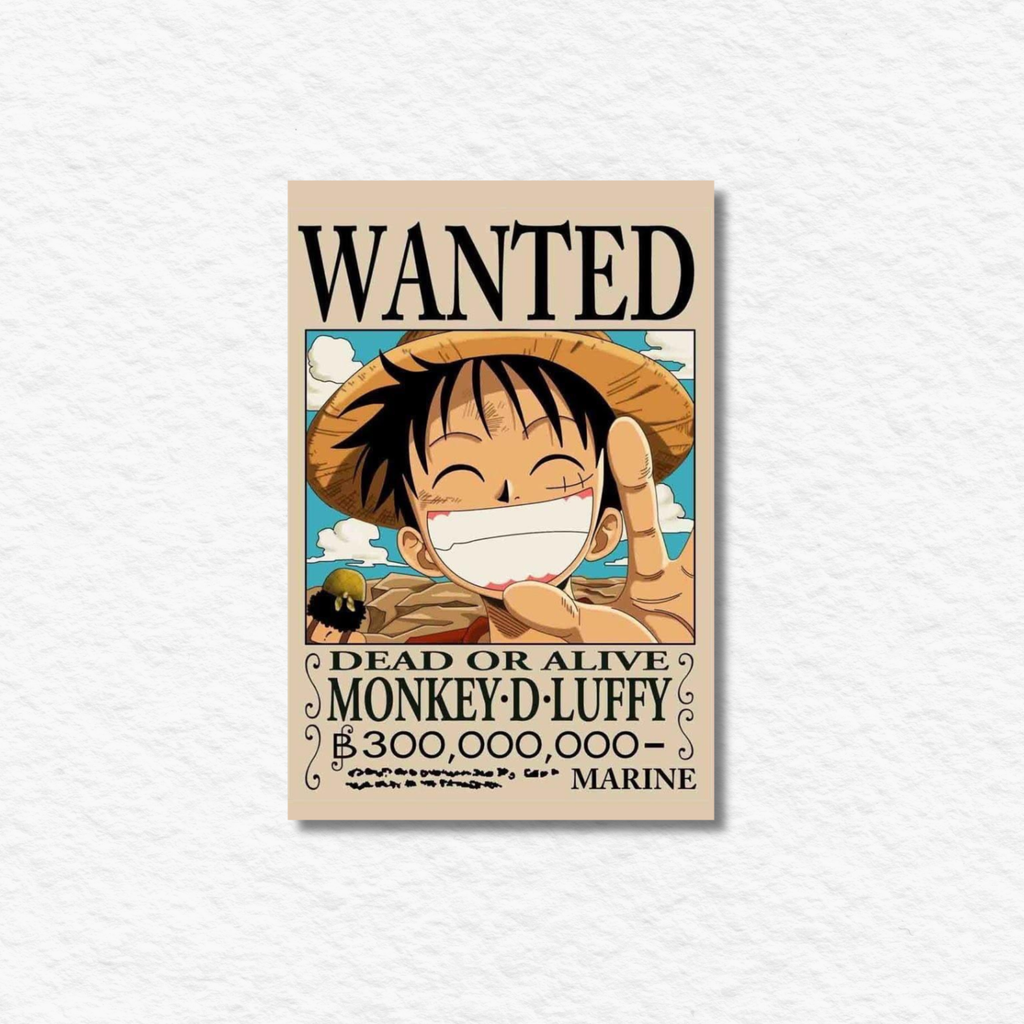 Luffy wanted Anime poster
