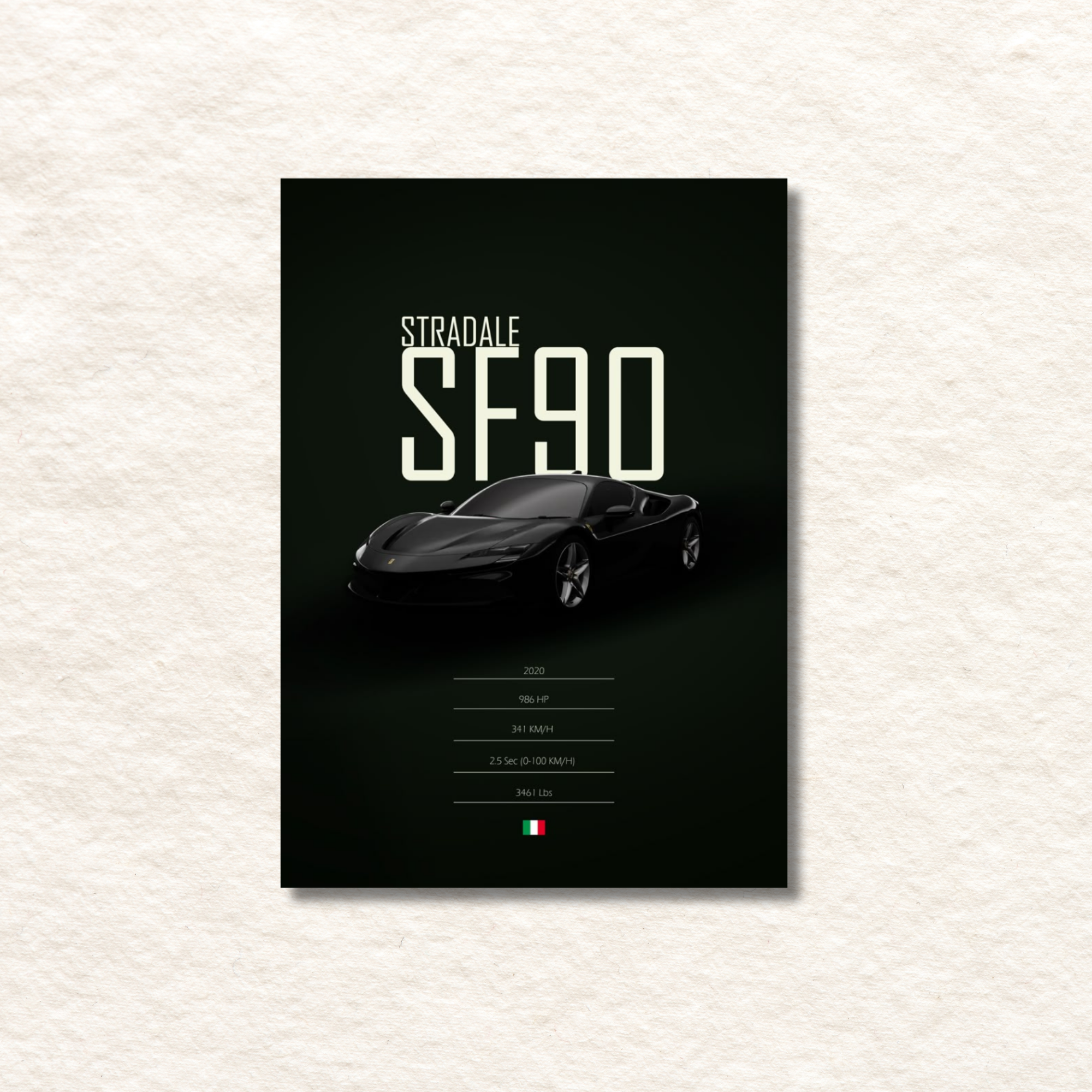 stradale sf90 poster