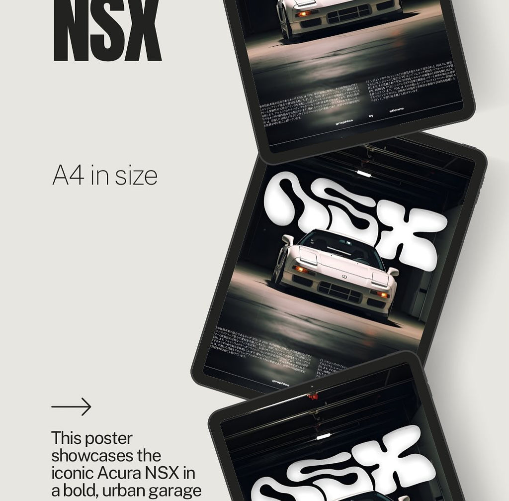 Honda NSX Car Poster