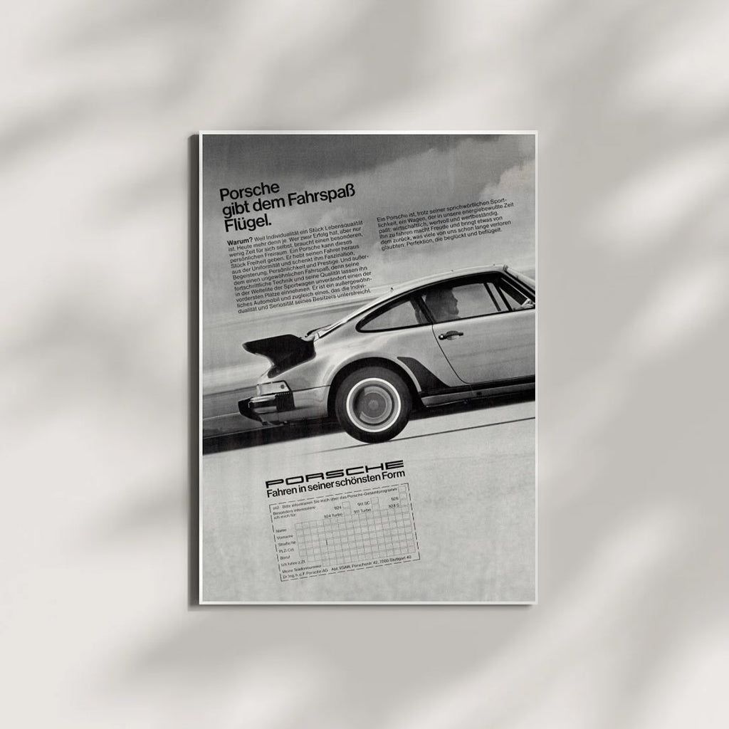 Porsche car poster